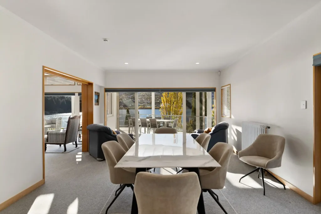 Open-plan living and dining with luxury finishes